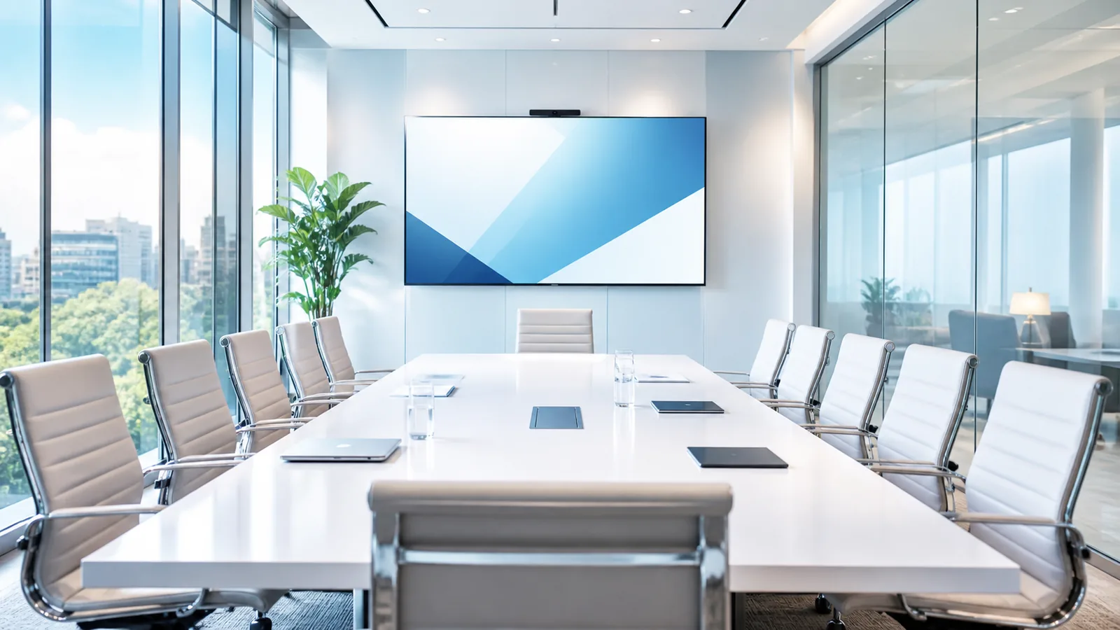 Glass meeting room